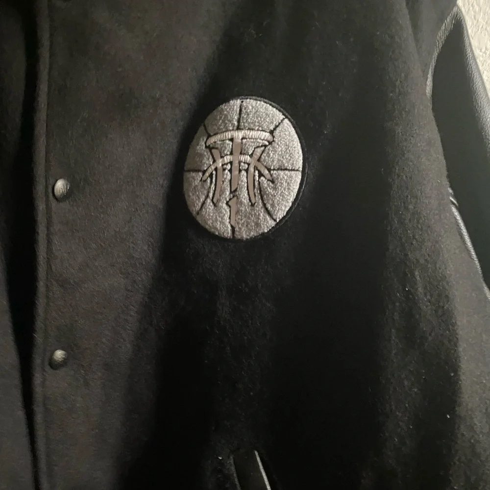 Rare Adidas Tracy McGrady Iconic Vintage Wool Leather Varsity Bomber Jacket 2XT